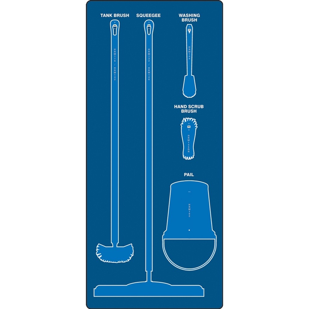 AccuformNMC PSB611BUBU Wet Zone Store-Boards Shadow Boards Max-Duty Aluminum Blue Blue Board Only