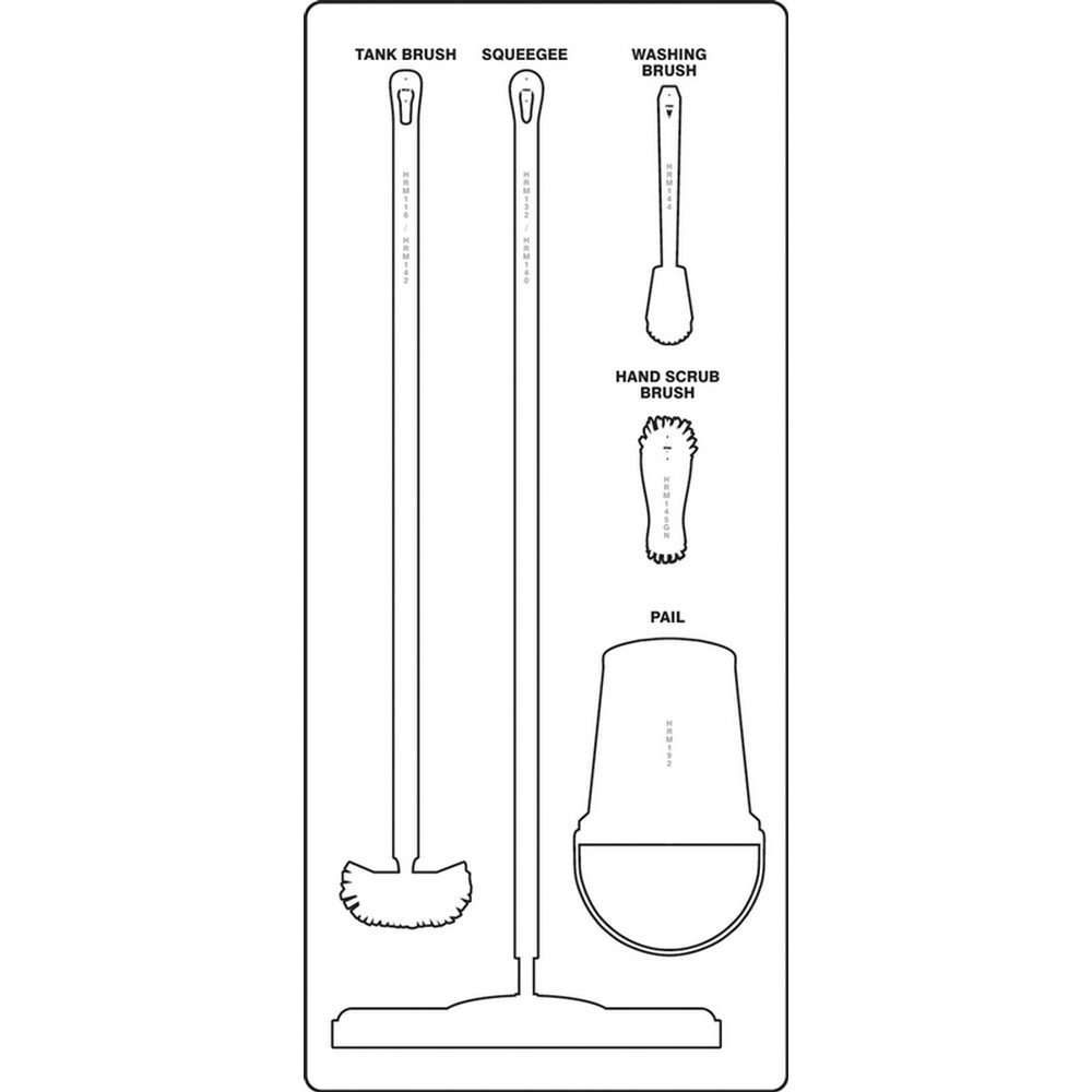 AccuformNMC PSB611WTWT Wet Zone Store-Boards Shadow Boards Max-Duty Aluminum White White Board Only
