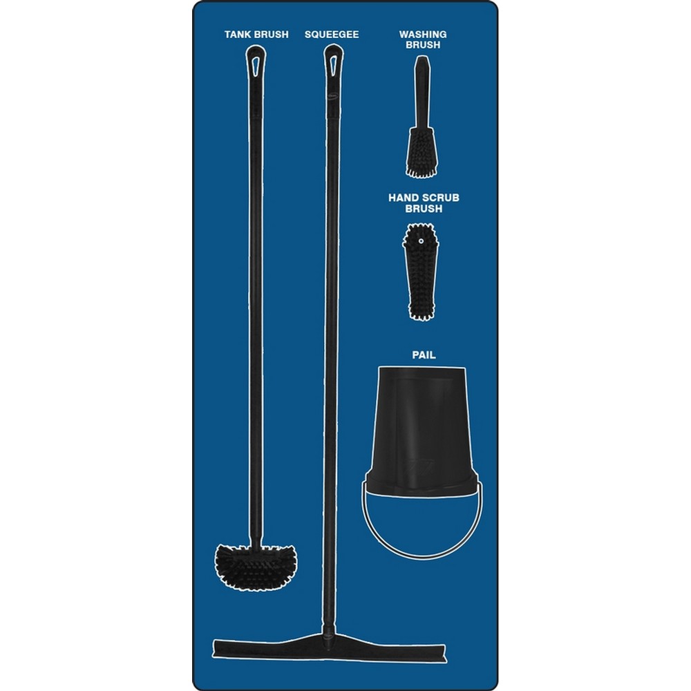 AccuformNMC PSB613BUBK Wet Zone Store-Boards Shadow Boards Max-Duty Aluminum Blue Black Combo Kit