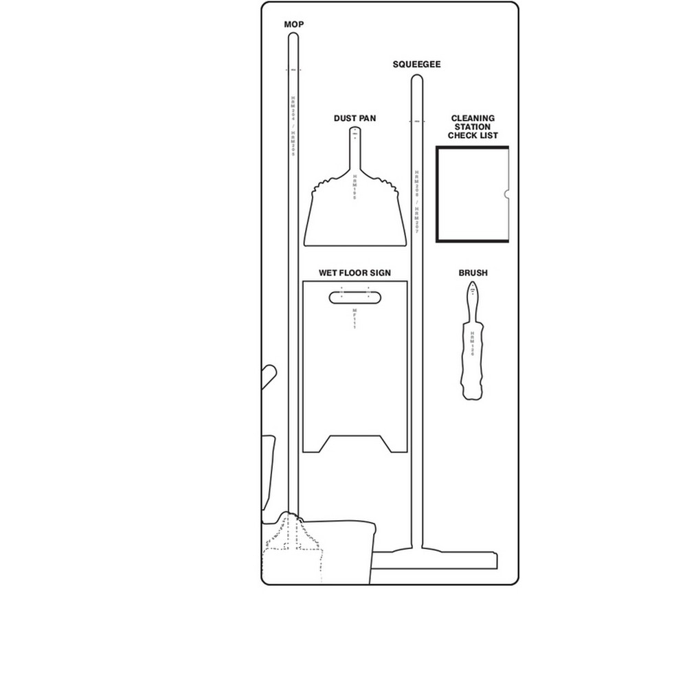 AccuformNMC PSB708WTWT Clean & Squeegee Store-Boards Shadow Boards Ultra Aluma-Lite White White Board Only