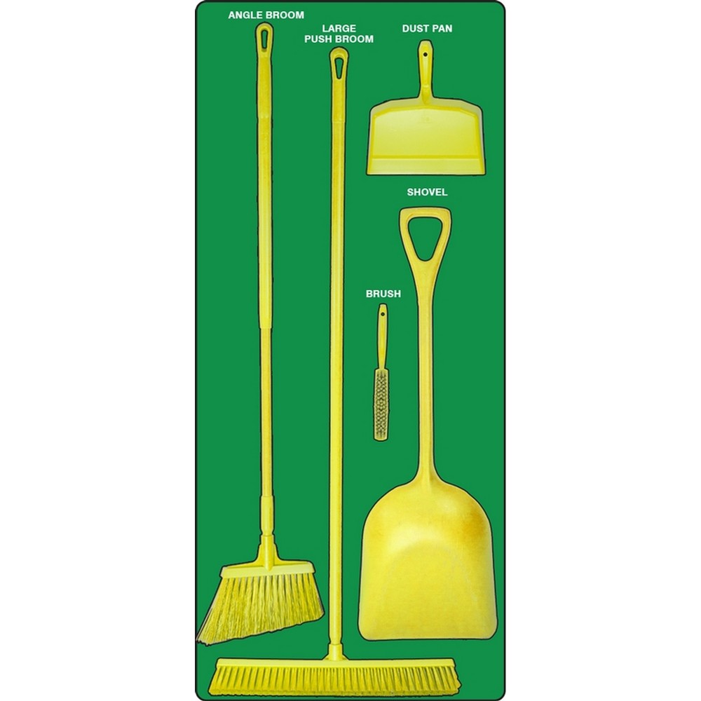 AccuformNMC PSB710GNYL Dry Zone Store-Boards Shadow Boards Ultra Aluma-Lite Green Yellow Board Only