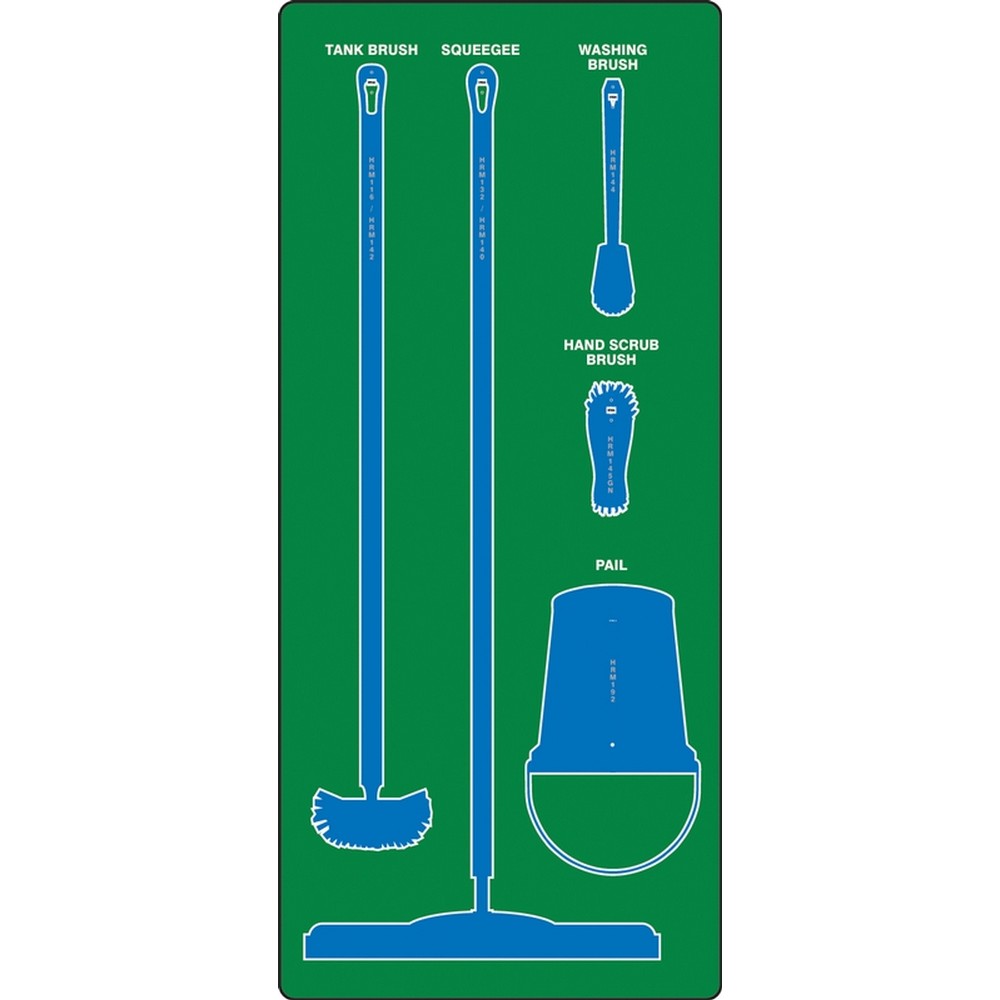 AccuformNMC PSB711GNBU Wet Zone Store-Boards Shadow Boards Ultra Aluma-Lite Green Blue Board Only
