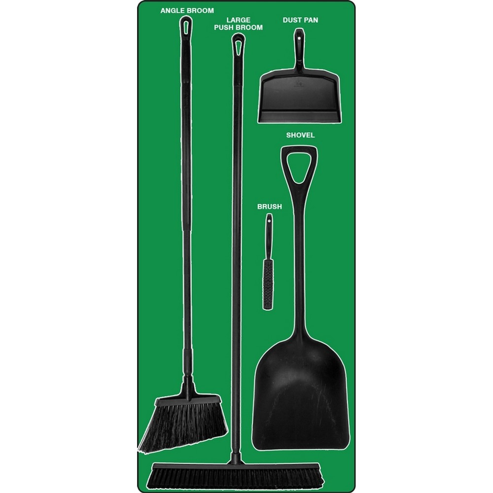 AccuformNMC PSB712GNBK Dry Zone Store-Boards Shadow Boards Ultra Aluma-Lite Green Black Combo Kit