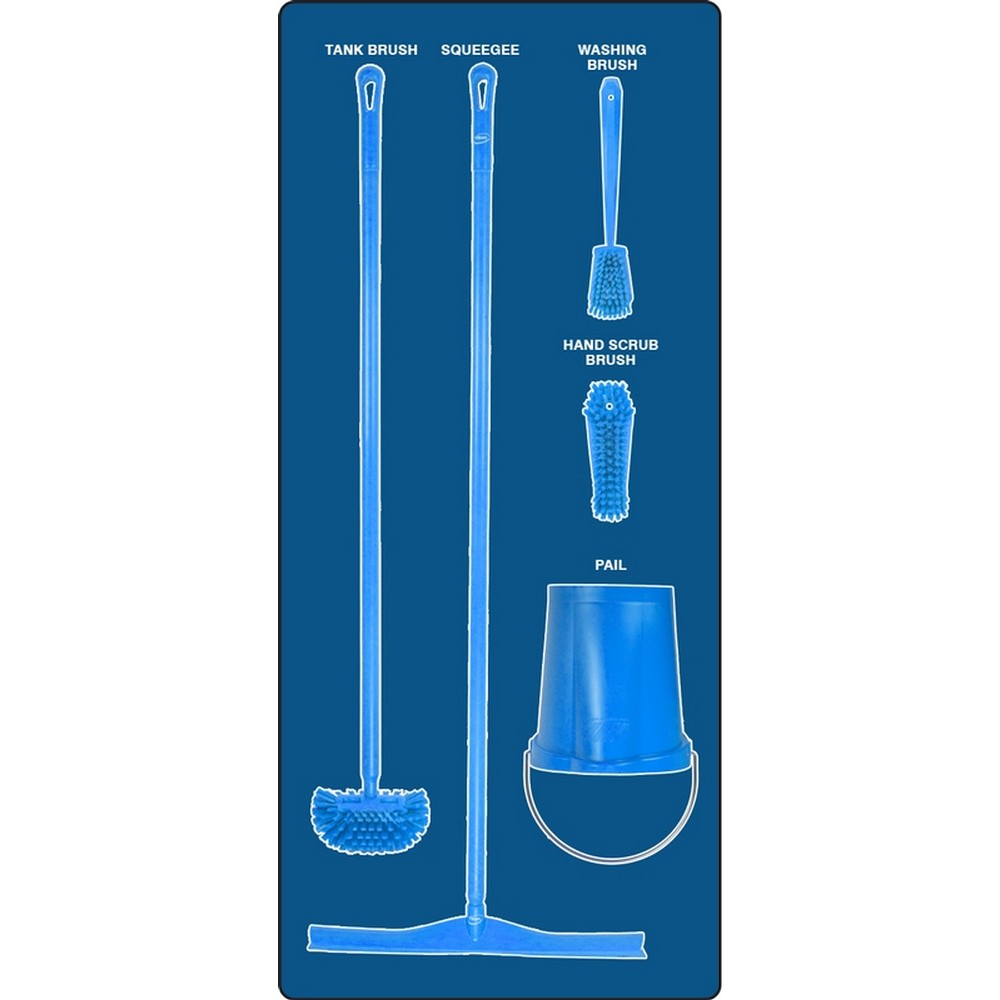 AccuformNMC PSB713BUBU Wet Zone Store-Boards Shadow Boards Ultra Aluma-Lite Blue Blue Combo Kit