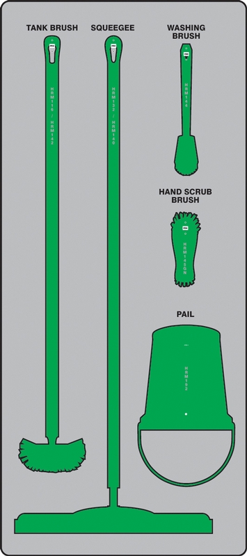 AccuformNMC PSB911GTGN Wet Zone Store-Boards Shadow Boards FB-X Accu-Shield Graphite Green Board Only