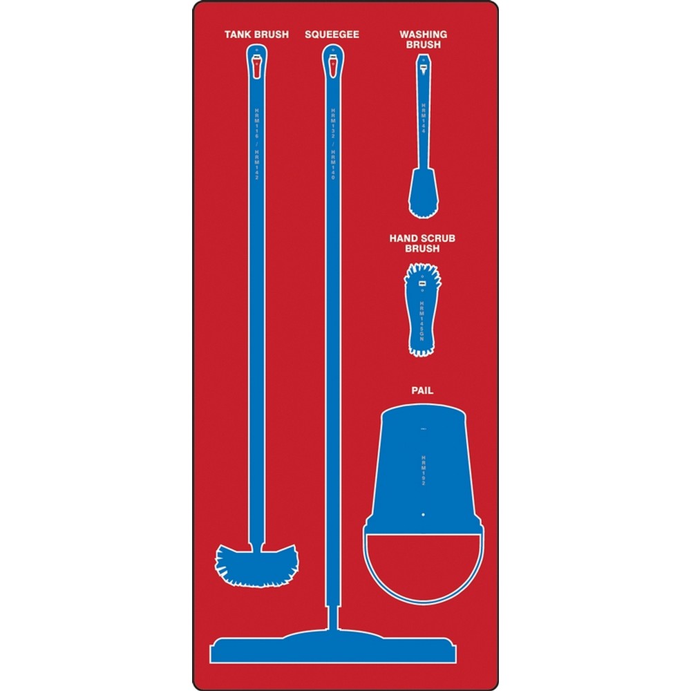 AccuformNMC PSB911RDBU Wet Zone Store-Boards Shadow Boards FB-X Accu-Shield Red Blue Board Only