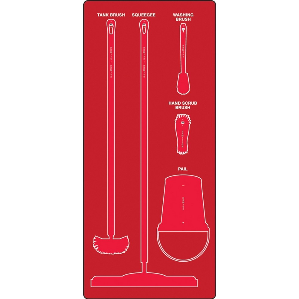 AccuformNMC PSB911RDRD Wet Zone Store-Boards Shadow Boards FB-X Accu-Shield Red Red Board Only