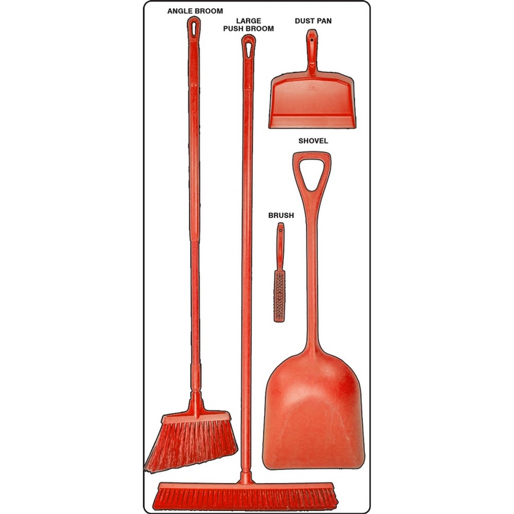 AccuformNMC PSB912WTRD Dry Zone Store-Boards Shadow Boards FB-X Accu-Shield White Red Combo Kit