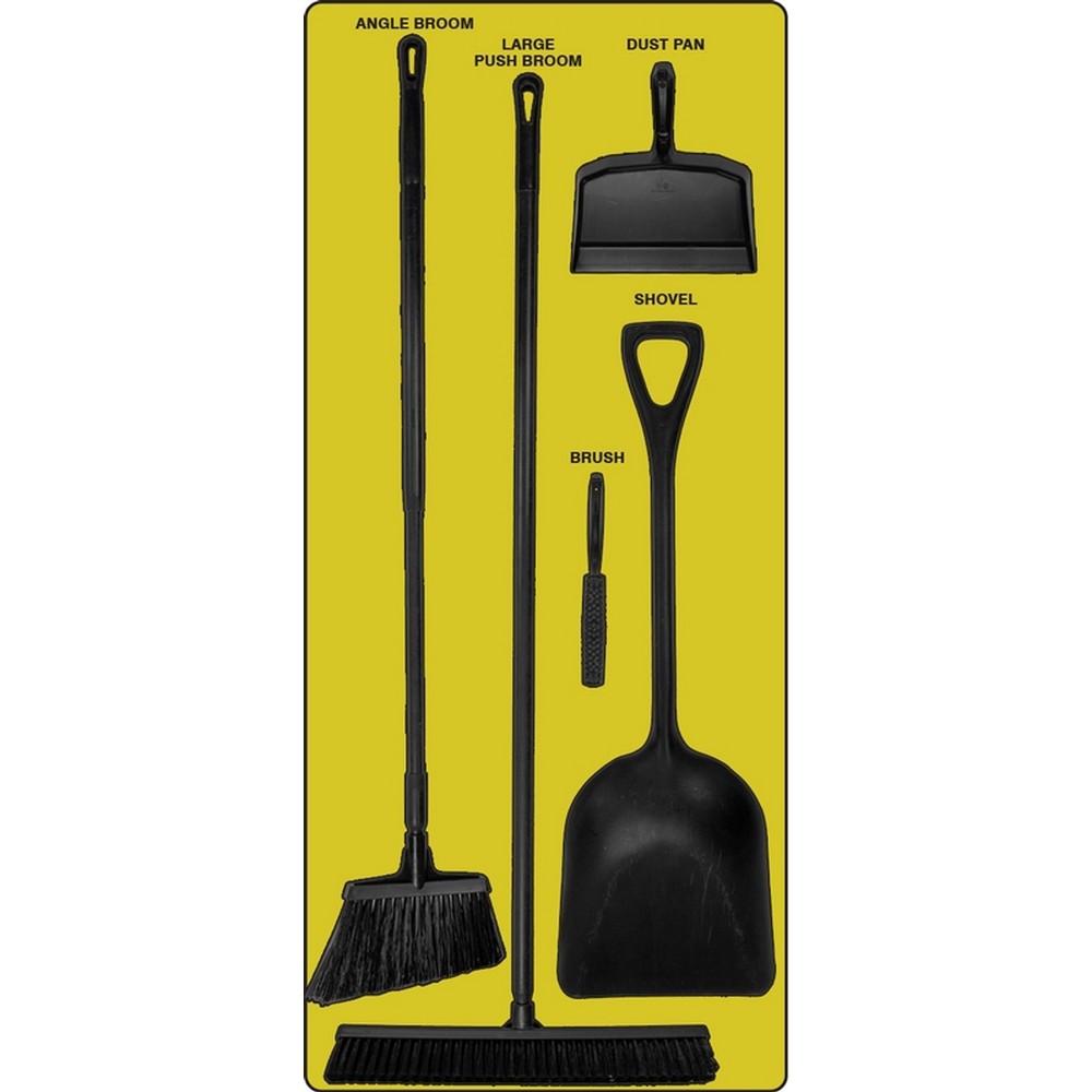 AccuformNMC PSB912YLBK Dry Zone Store-Boards Shadow Boards FB-X Accu-Shield Yellow Black Combo Kit
