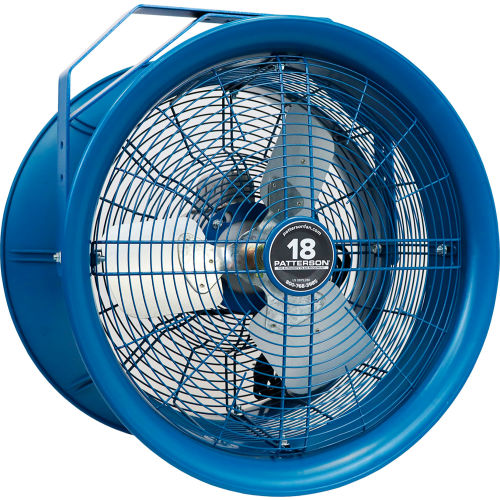 Patterson Fan H18B 18 High-Velocity Industrial Fan w/ Yoke Mount, 230/460V, 3,800 CFM, 1/2 HP, 3-Phase