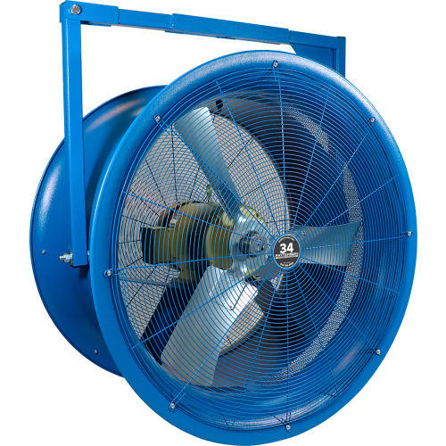 Patterson Fan H34B 34" High Velocity Industrial Fan w/ Yoke Mount, 230/460V, 17,000 CFM, 3 HP, 3 Phase