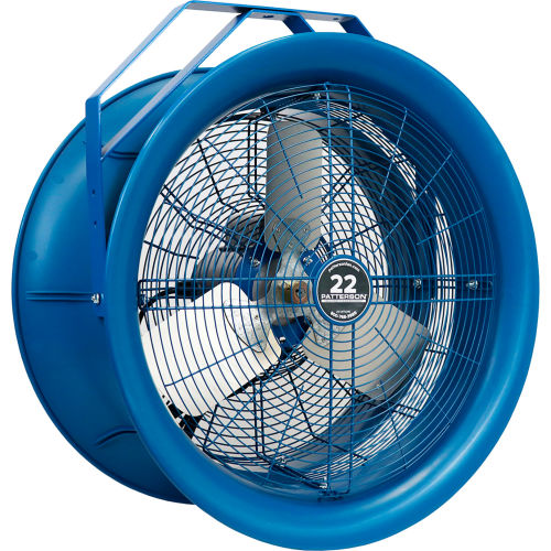Patterson Fan H22A 22" High-Velocity Industrial Fan w/ Yoke Mount, 115V, 5,570 CFM, 1/2 HP