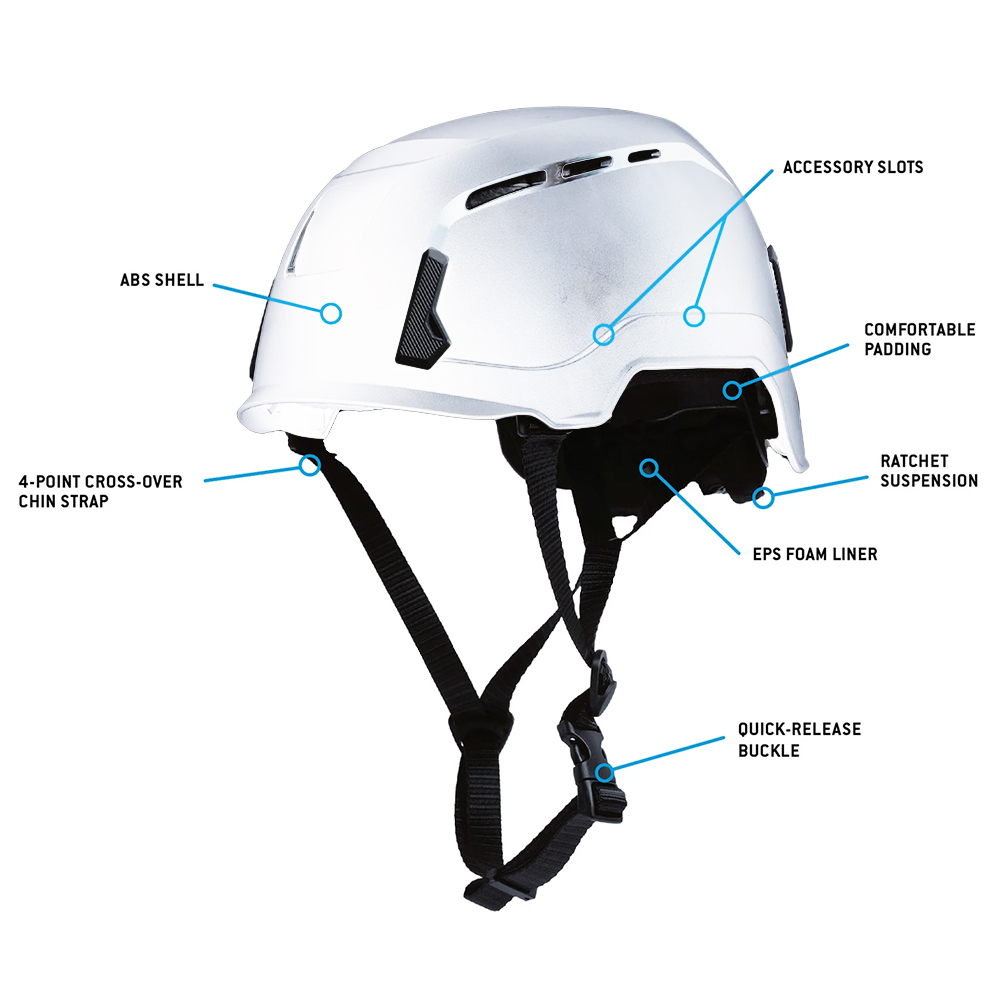 Pyramex HPT261110V SL T2 Type II Safety Helmet Vented, White