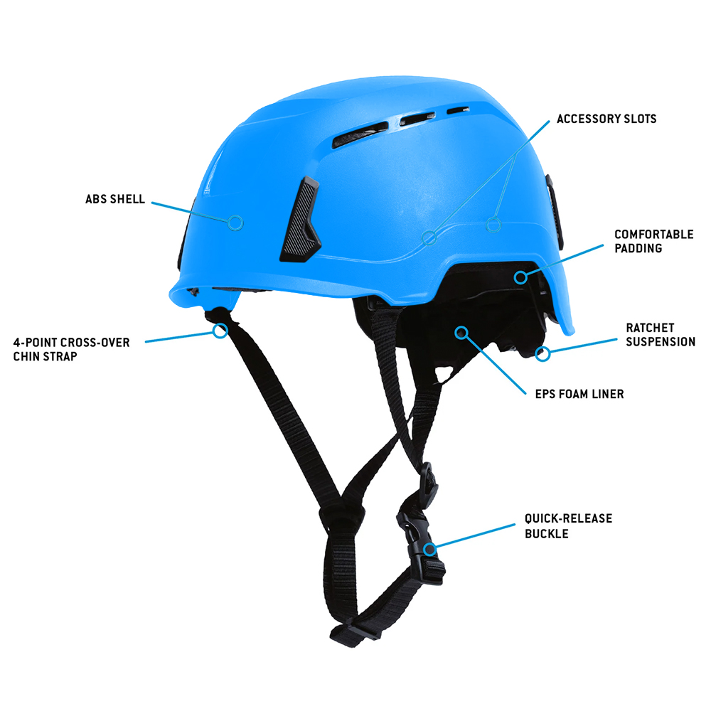Pyramex HPT261162 SL T2 Type II Safety Helmet Non-Vented, Light Blue