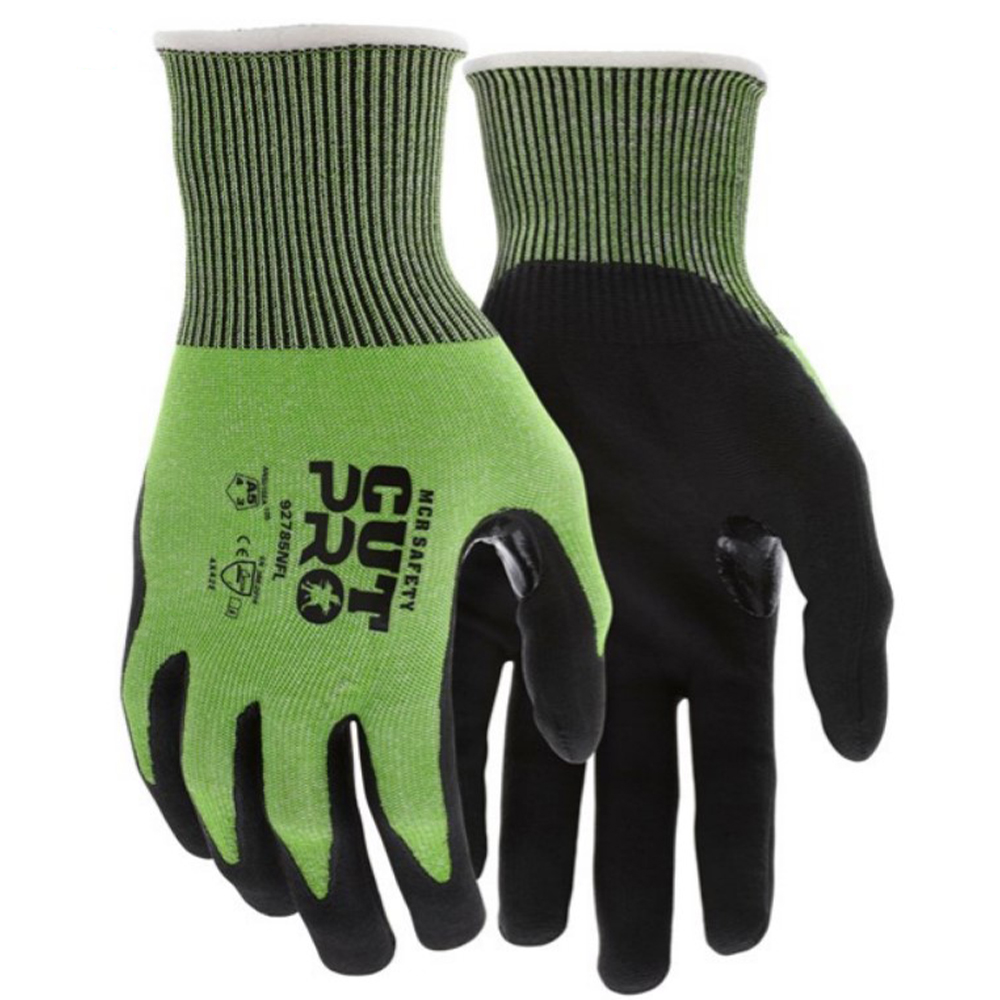 MCR Safety 92785NF Cut Pro 18 Gauge HyperMax ANSI A5 Cut Resistant Nitrile Coated Gloves