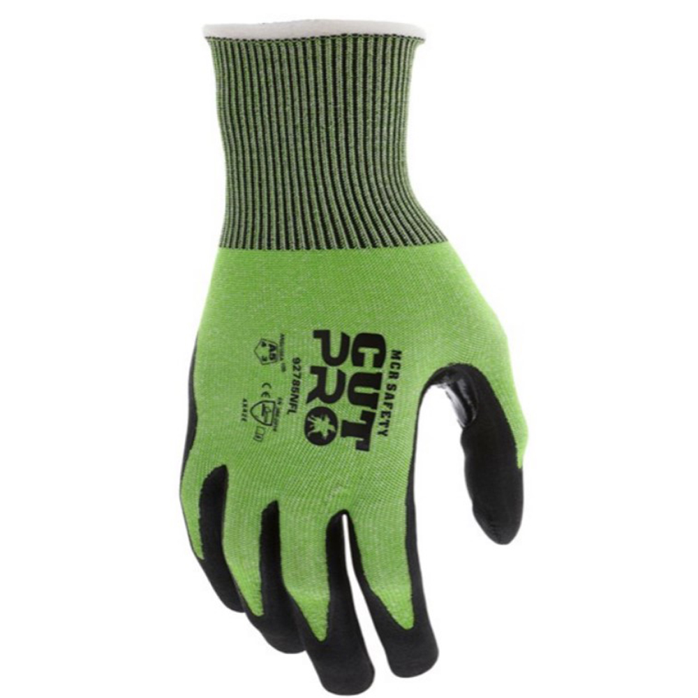 MCR Safety 92785NF Cut Pro 18 Gauge HyperMax ANSI A5 Cut Resistant Nitrile Coated Gloves
