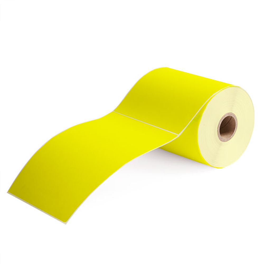 BBP 701*ELT4060AP*DT*Y 4" x 6" Yellow - Direct Thermal Labels - 1" Core