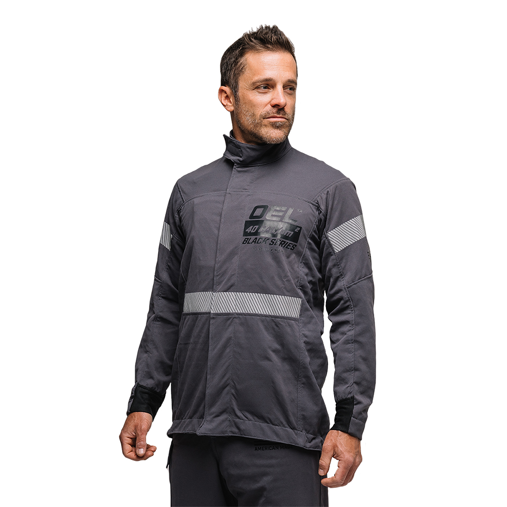 OEL AFW040-BSJ-GTX 40 Cal-Black Series GTX- Arc Flash Jacket