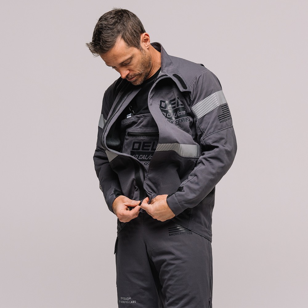 OEL AFW040-BSJ-GTX 40 Cal-Black Series GTX- Arc Flash Jacket