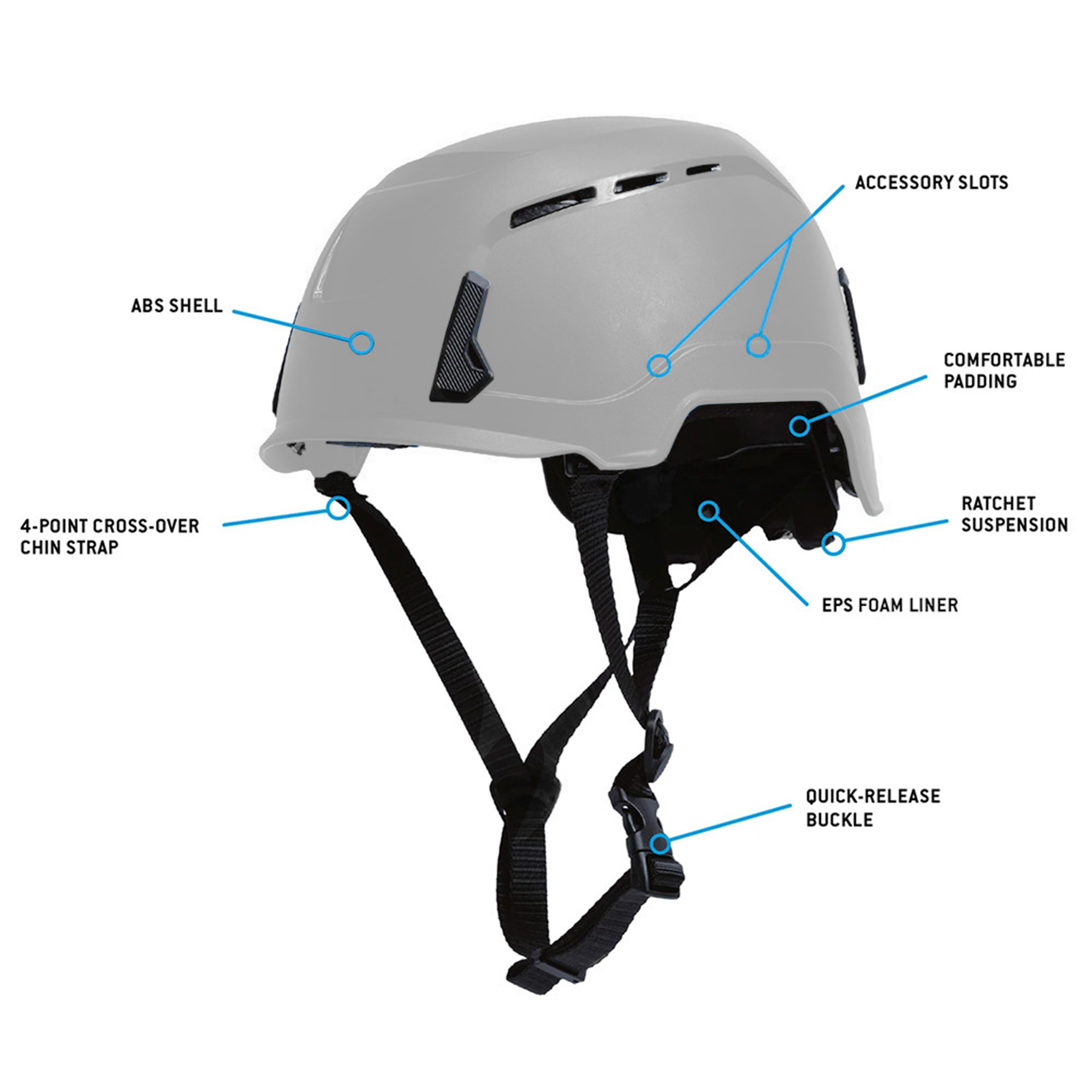 Pyramex HPT261112V SL T2 Type II Safety Helmet Vented, Gray