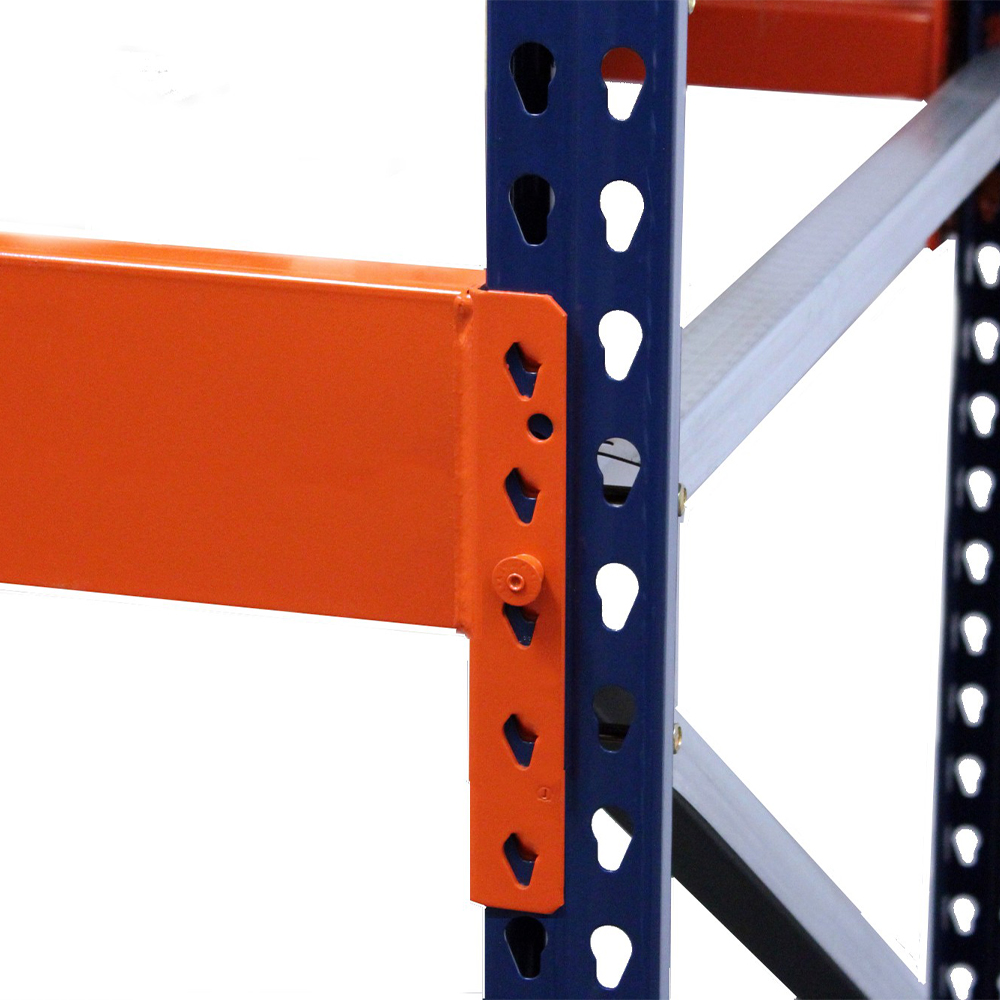 Interlake Mecalux 3141204845E108S Blue Bolted Pallet Rack Tear Drop Starter, 108"W x 48"D x 120"H