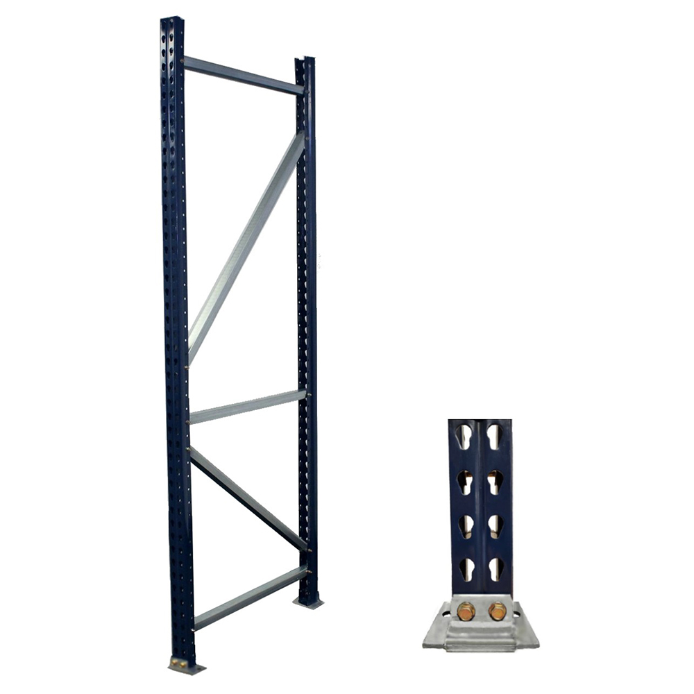 Interlake Mecalux I2314G12048N000 Pallet Rack Teardrop Upright Frame 48"D x 120"H