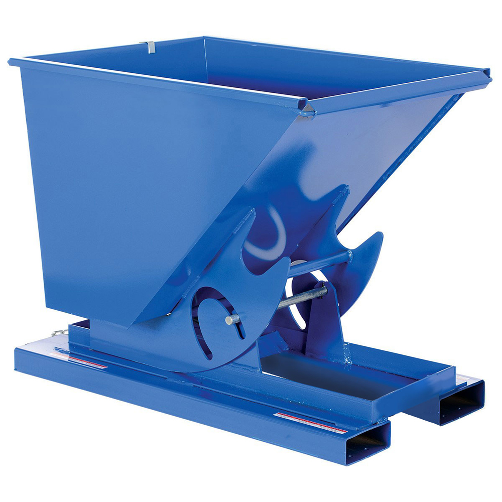 Vestil D-100-LD-NB D-Style Hoppers, No Bump & Dump Hopper LD 1 CU YD 2K Blue