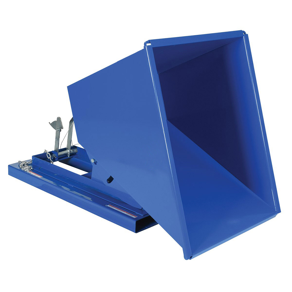 Vestil D-100-LD-NB D-Style Hoppers, No Bump & Dump Hopper LD 1 CU YD 2K Blue