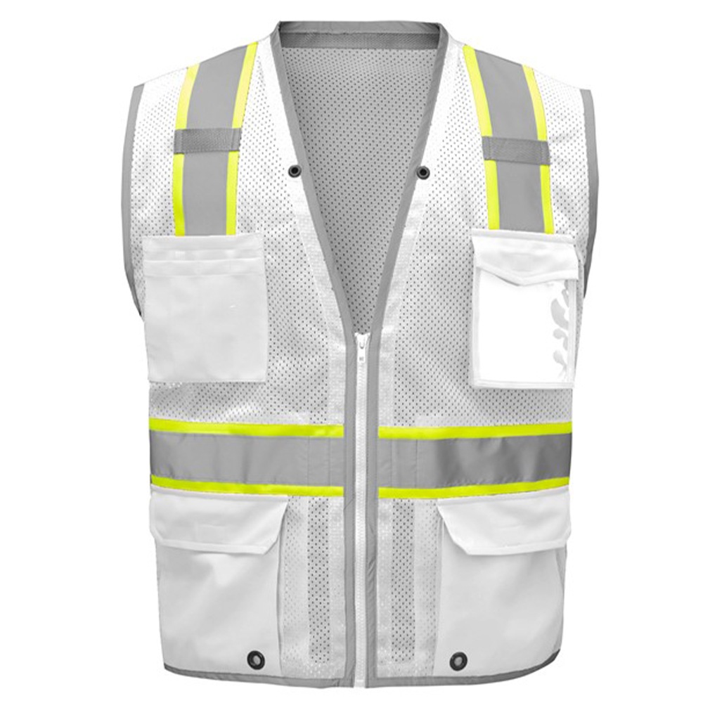 GSS Safety 1720 Enhanced Visibility Hype-Lite Heavy Duty Safety Vest - White