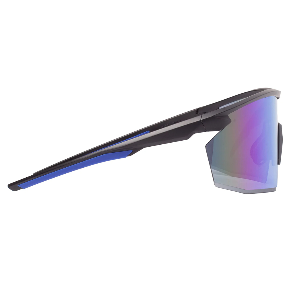 Pyramex SB11265ST PMXSPEC Half Frame Safety Glasses - Matte Black/Blue Frame, Blue Mirror, Anti-fog