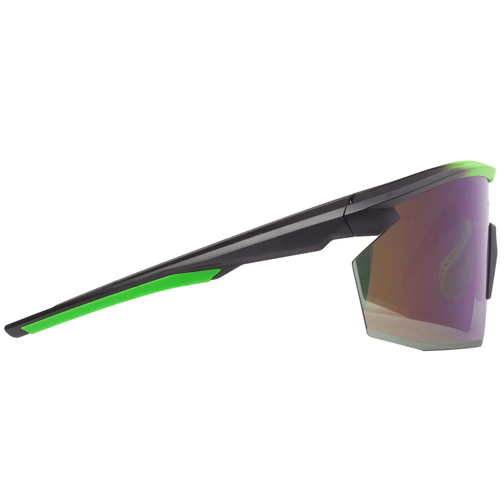 Pyramex SBL11257ST PMXSPEC Half Frame Safety Glasses - Matte Black/Green Frame, Green Mirror Lens, Anti-fog