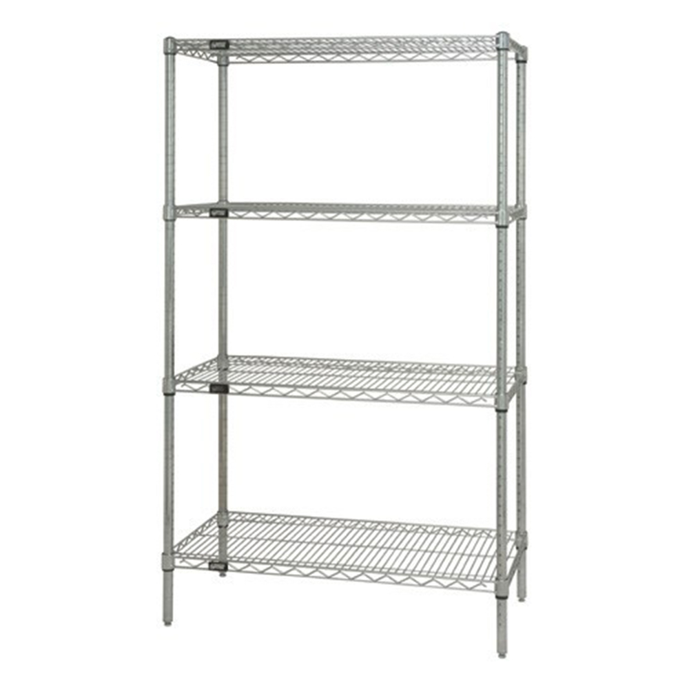 Quantum WR63-2442C Chrome Wire Shelving Starter Kit
