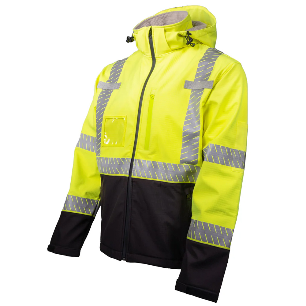Pyramex Safety RJ40 All-Weather Hi-Vis Lime Jacket ANSI Type R Class 3