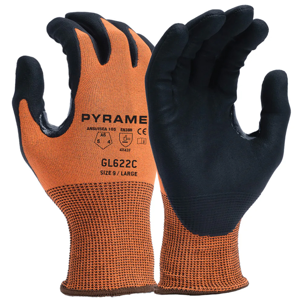 Pyramex Safety GL622C Micro-Foam Nitrile A6 Cut Glove