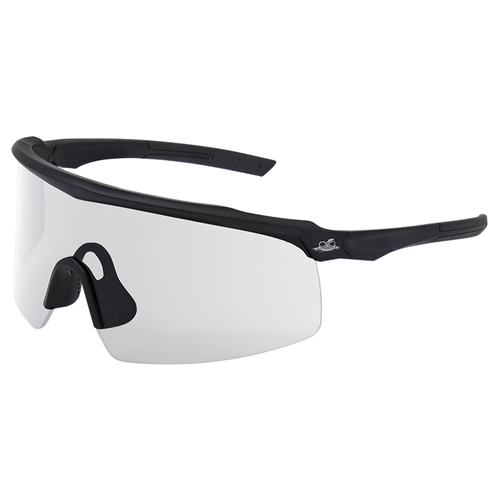 Bullhead Safety BH3261AF - Whipray Clear Anti-Fog Lens, Matte Black Frame Safety Glasses