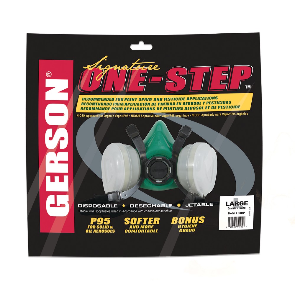 Gerson 0871501B Signature One-Step Disposable Kit  TPE Half-Mask with OV-P95 - MED