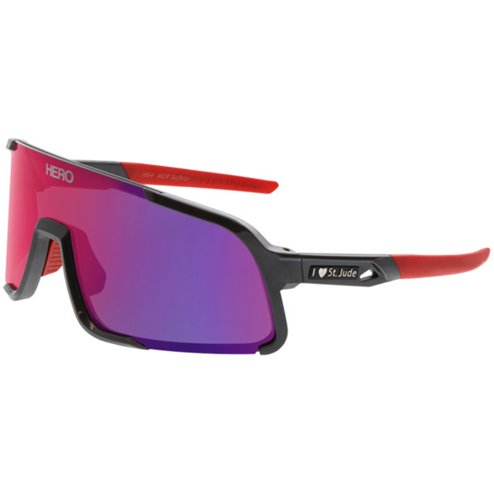 MCR Safety HK43RBZP Hulk HK4 St. Jude Gun Metal, Red Diamond Mirror Lens Safety Glasses