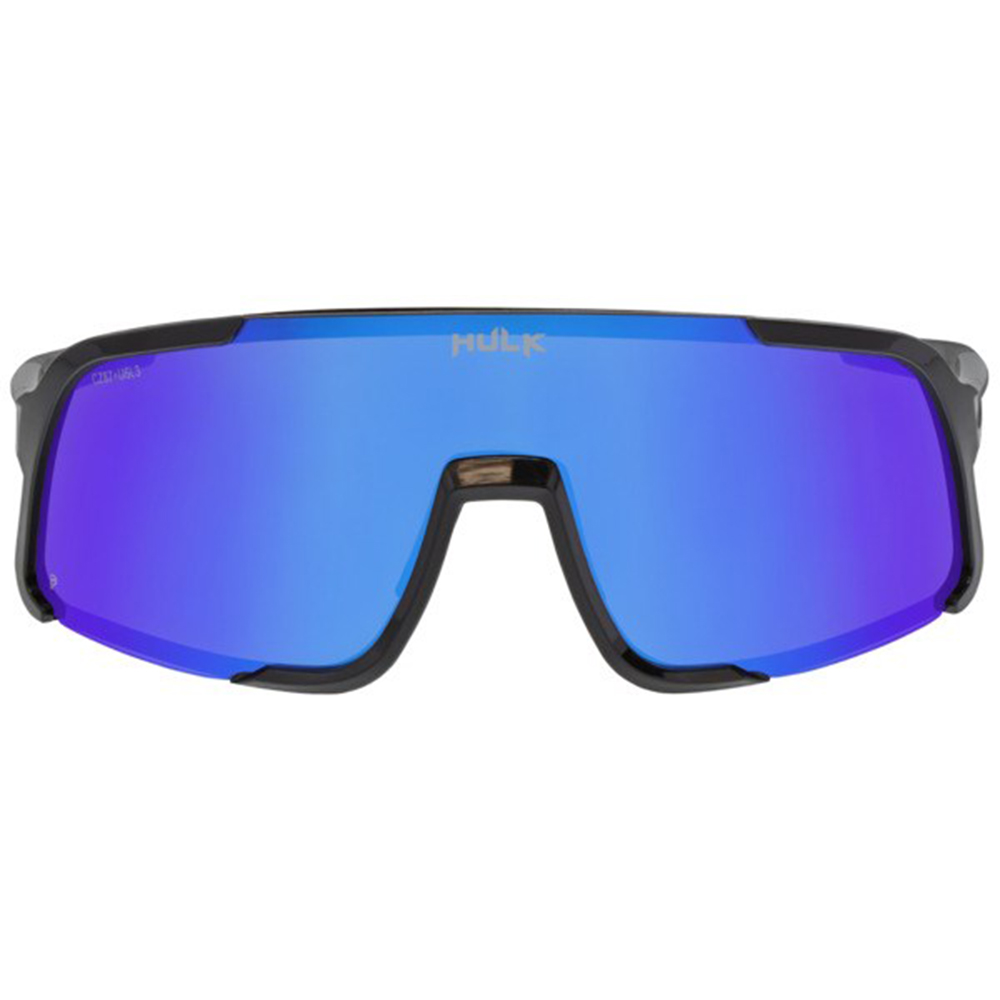 MCR Safety HK418BZP Hulk HK4 Black Frame, Blue Diamond Mirror Lens Safety Glasses