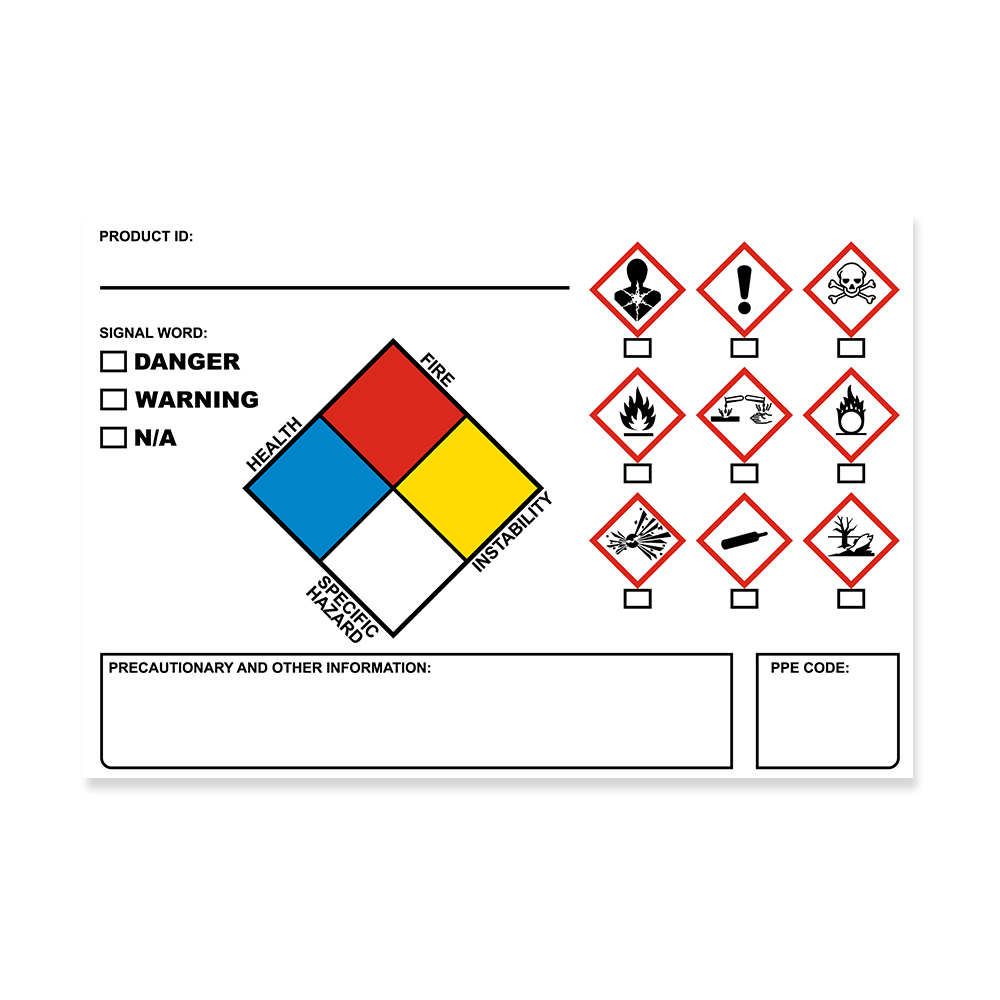 Safehouse Signs X-X6742 GHS Secondary Special Hazard Label, 3.5X5