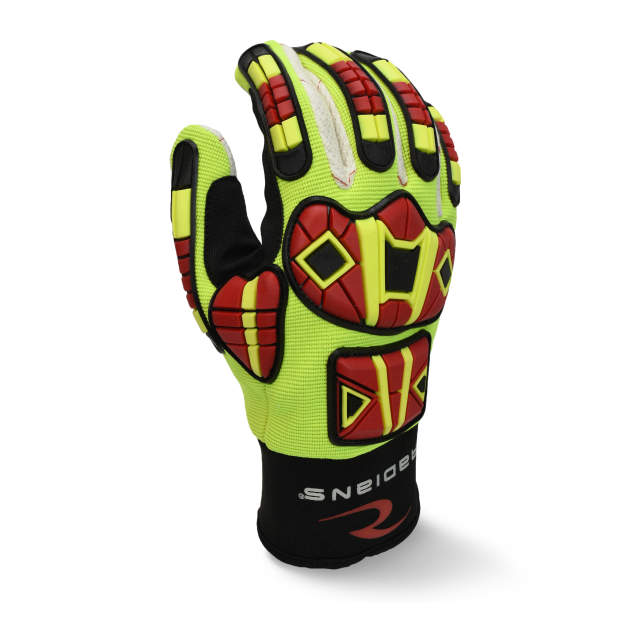 Radians RWG122 Cotton Corded Palm/Spandex back with TPR Impact Glove