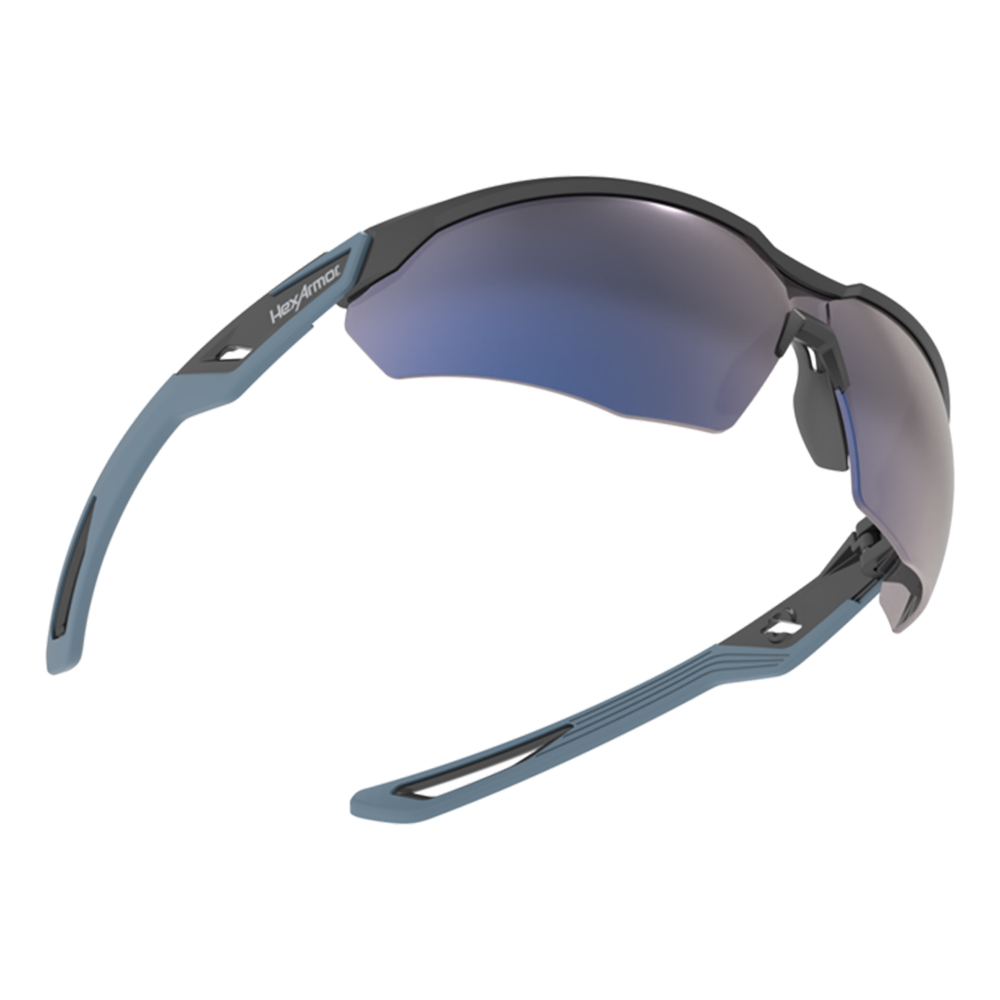 HexArmor 13-10004-15 VuFlight Blue Mirror Anti-Scratch Safety Glasses