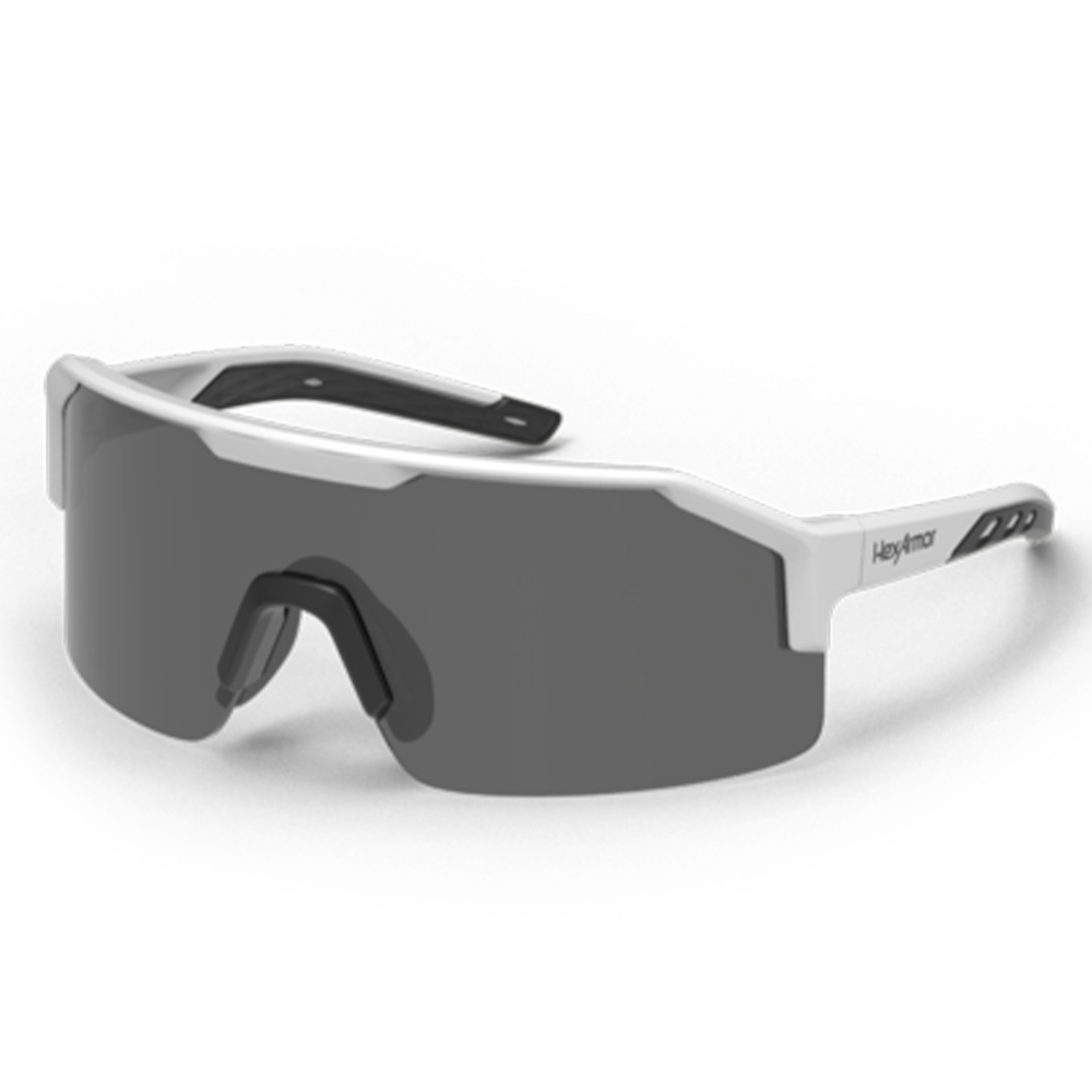HexArmor 13-11002-17 Shockwave Black and White Gray Lens Anti-Fog Lifestyle Safety Glasses