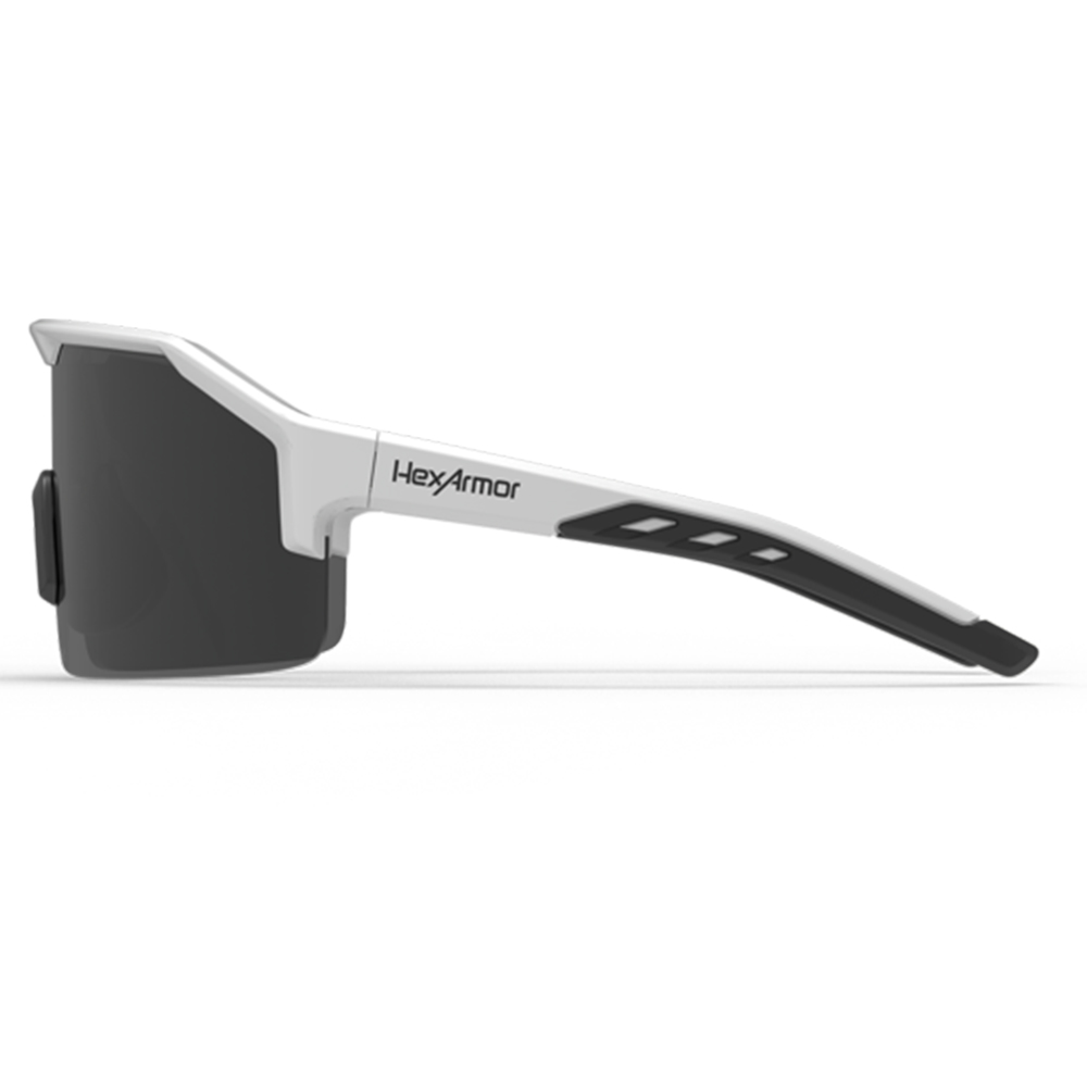 HexArmor 13-11002-17 Shockwave Black and White Gray Lens Anti-Fog Lifestyle Safety Glasses