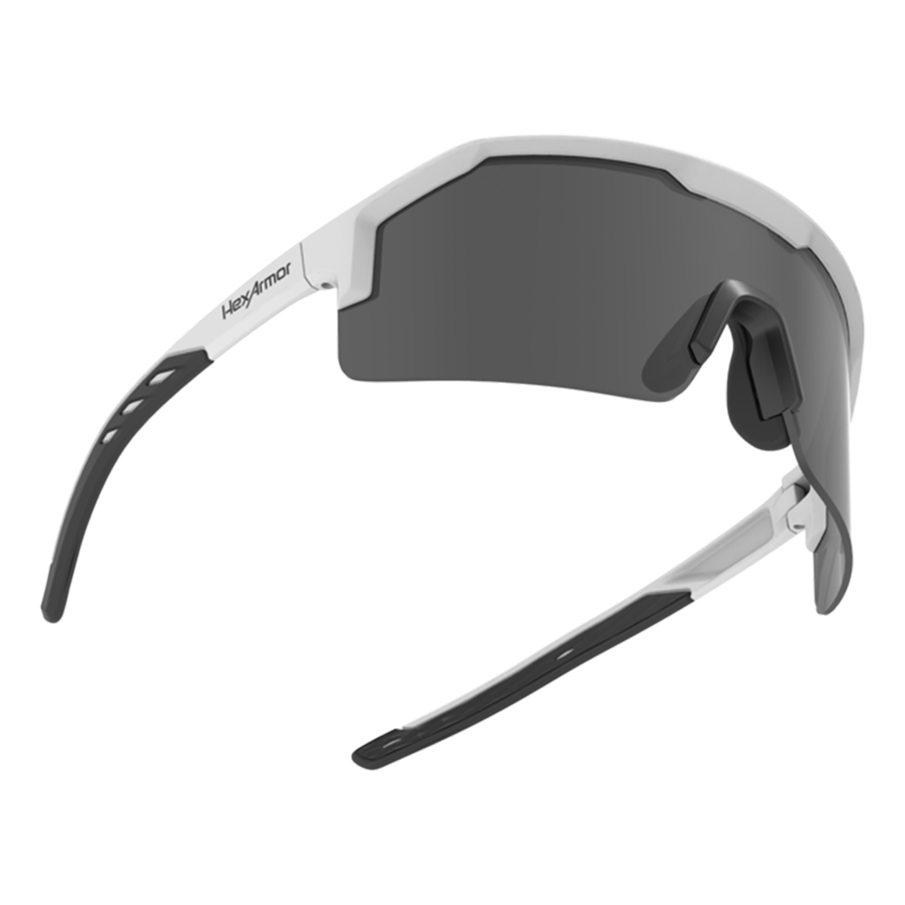 HexArmor 13-11002-17 Shockwave Black and White Gray Lens Anti-Fog Lifestyle Safety Glasses