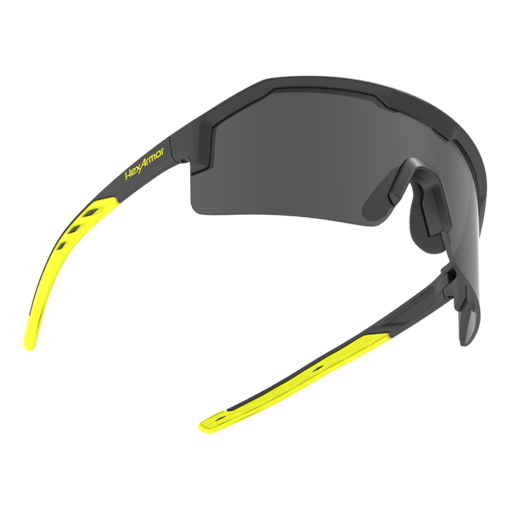 HexArmor 13-12002-17 Shockwave Hi-Vis, Gray Lens Anti-Fog Lifestyle Safety Glasses