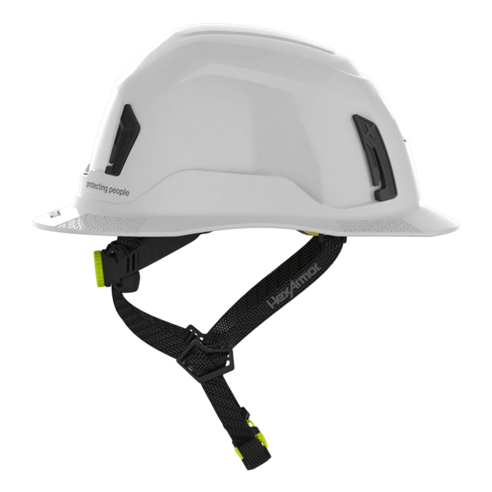 HexArmor 16-31001 Ceros XT400E Type II Full Brim Safety Helmet, Class E, White