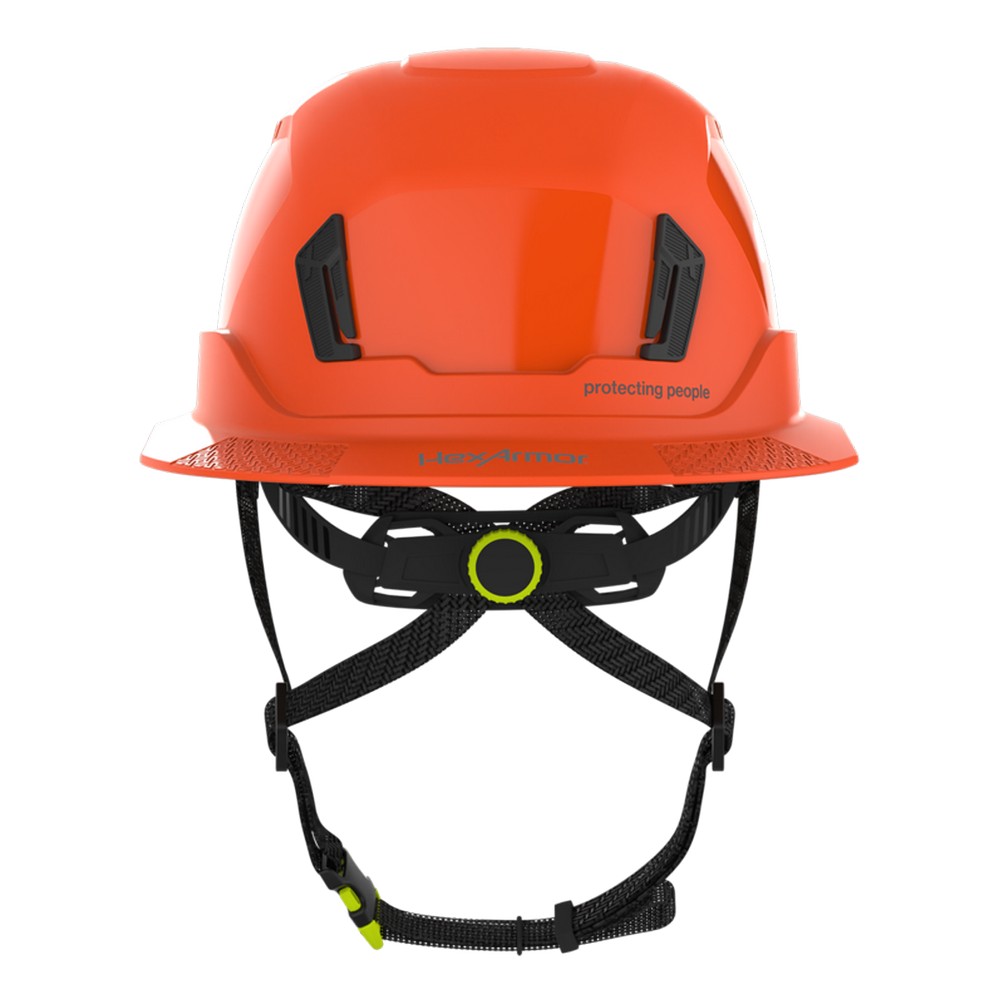 HexArmor 16-30009 Ceros XT400 Type II Full Brim Safety Helmet, Hi Vis Orange