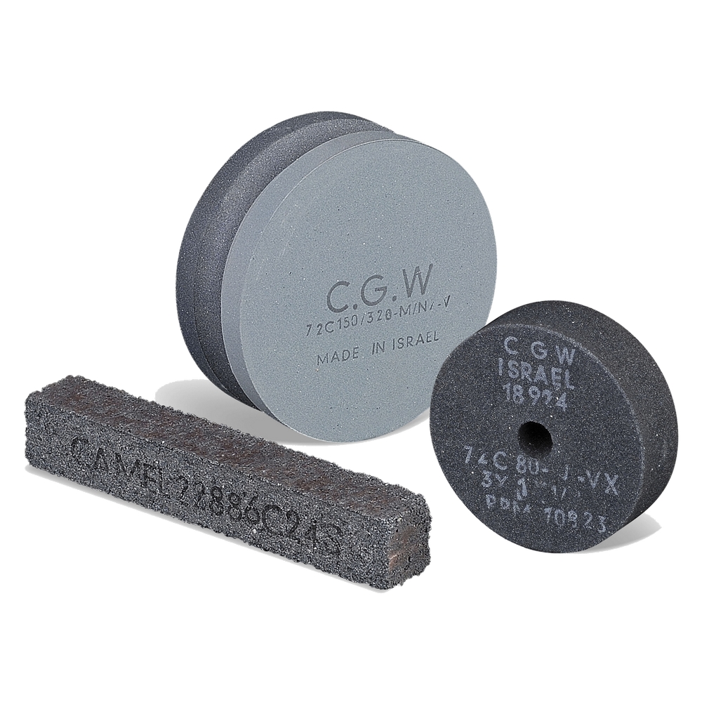CGW 35906 3" X 1" X 1/2" T1 72C80L 80-Grit Silicon Carbide Dressing Wheel