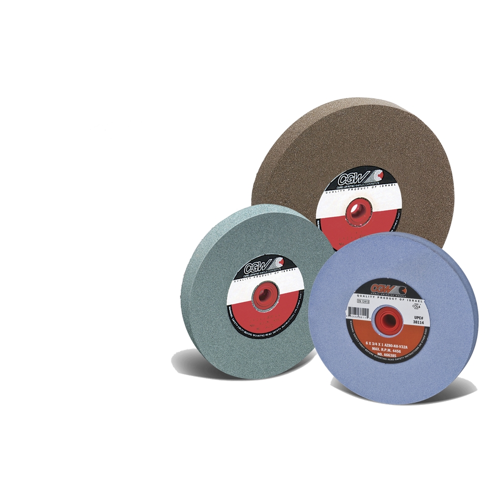 CGW 38053 14" X 2" X 1-1/2" T1 A-46M 46-Grit Brown Aluminum Oxide Bench & Pedestal Grinding Wheel