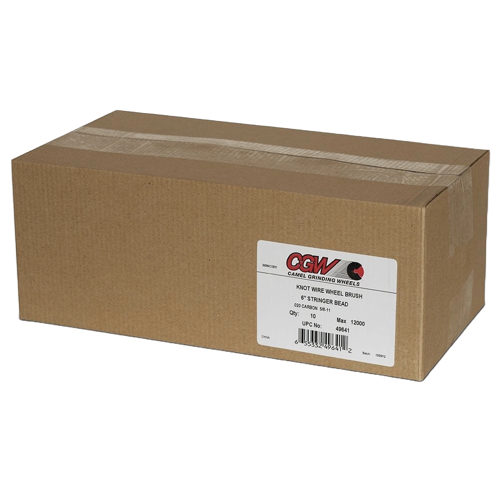 CGW 49640 4" x 5/8"-11 Arbor .020" Wire 7/8" Trim Stainless Steel Stringer Bead Twist Fast Cut Wire Wheel Bulk Pack